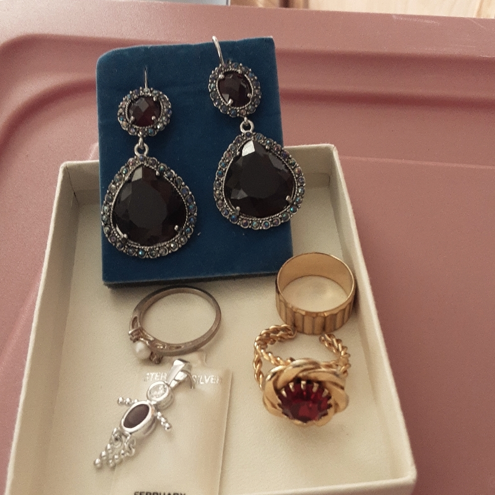 Rings and earrings